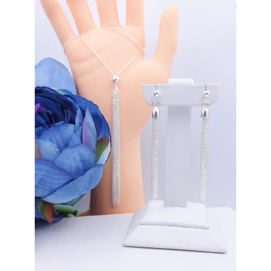 Sterling Silver Set tassel