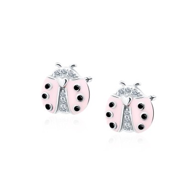 Silver (925) earings - pink...