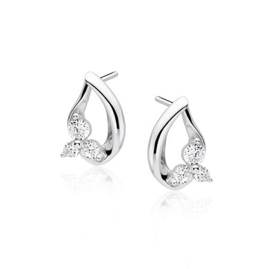 Silver (925) earrings with...