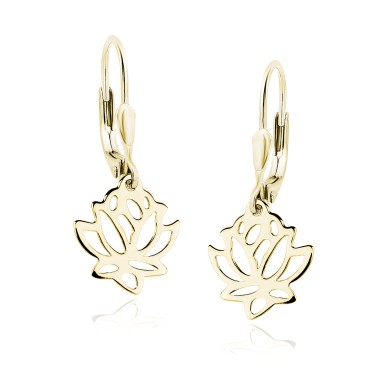 Silver  earrings Lotus Gold...