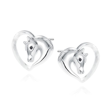 Silver (925) heart earrings...
