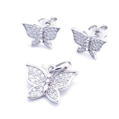 Sterling Silver Set Butterfly