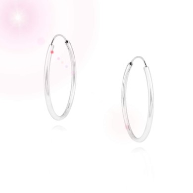 Silver (925) earrings hoop...