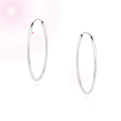 Silver (925) earrings hoop...