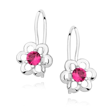 Silver (925) Earrings ruby...