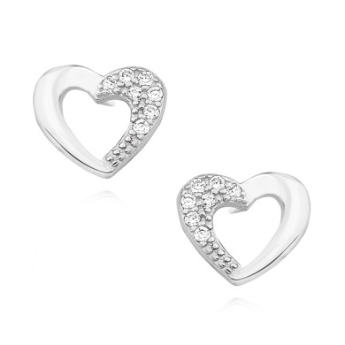 Silver (925) heart earrings...