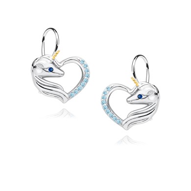 Silver (925) heart earrings...