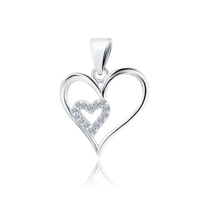 Silver (925) pendant heart...