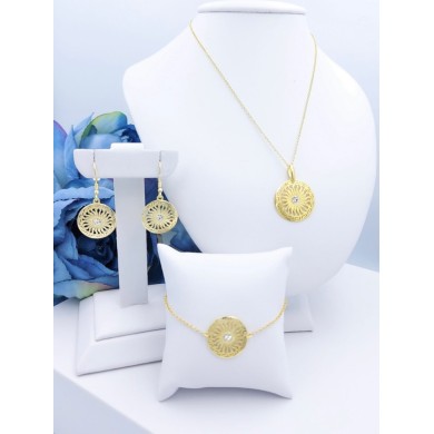 Sterling Silver Set Gold...